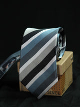 Grey & Black Stripe Necktie