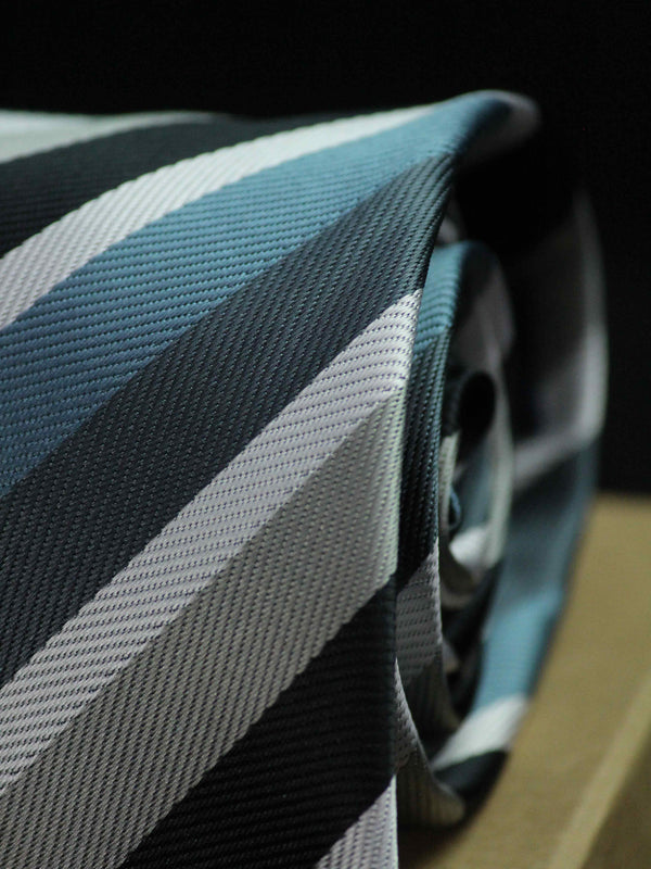 Grey & Black Stripe Necktie