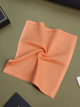 Peach Solid Knitted Pocket Square