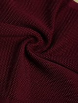 Maroon Solid Knitted Pocket Square