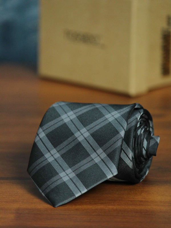 Black Check Necktie