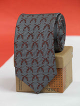 Grey Novelty Woven Necktie