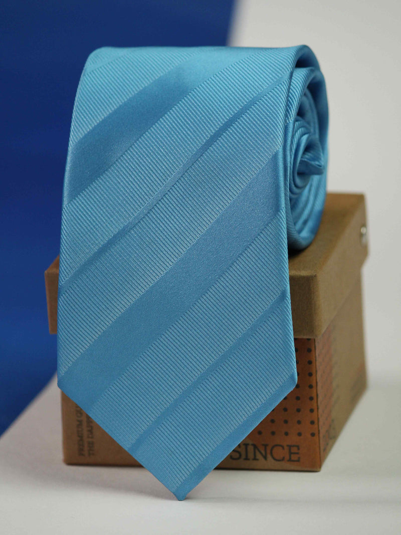 Blue Stripe Woven Necktie