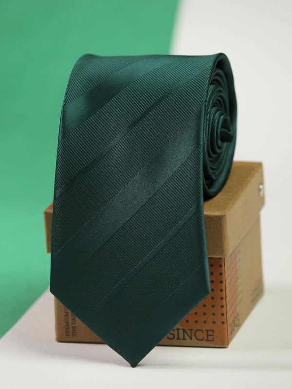 Green Stripe Woven Necktie