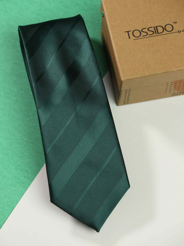 Green Stripe Woven Necktie