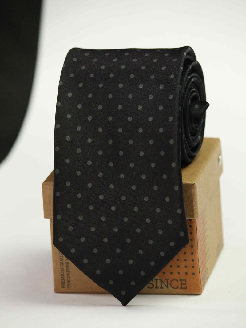 Black Dot Woven Necktie
