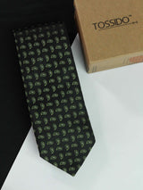 Black Paisley Woven Necktie