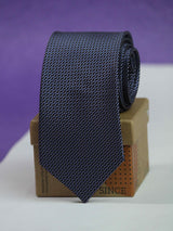 Purple Geometric Woven Necktie