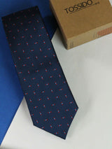 Blue Geometric Woven Necktie