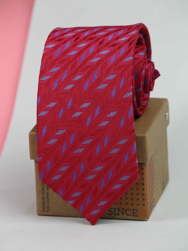 Pink Stripe Woven Necktie