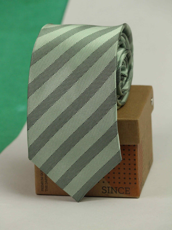 Green Stripe Woven Necktie