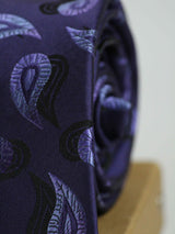 Purple Paisley Woven Necktie