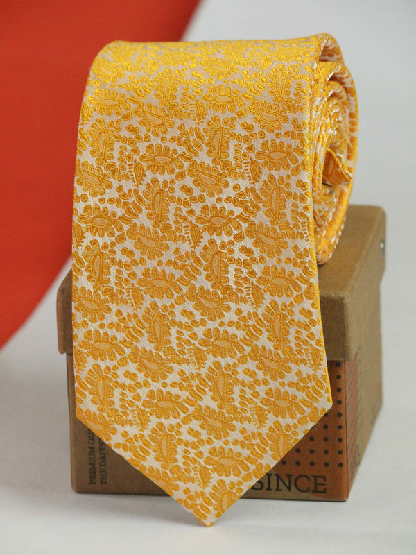 Yellow Paisley Woven Necktie