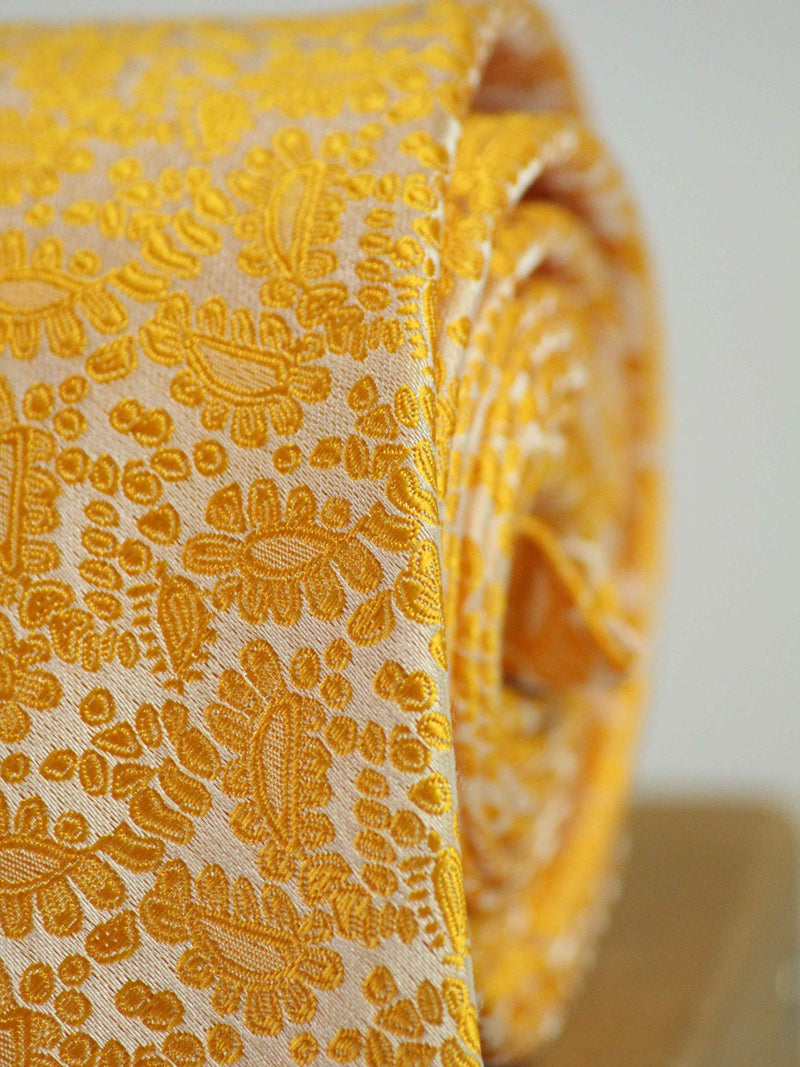 Yellow Paisley Woven Necktie