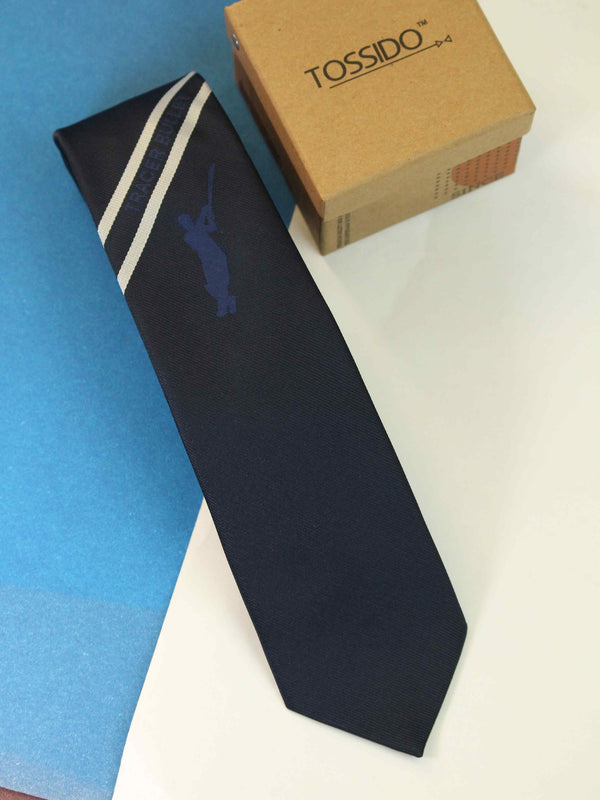 Blue Novelty Woven Necktie
