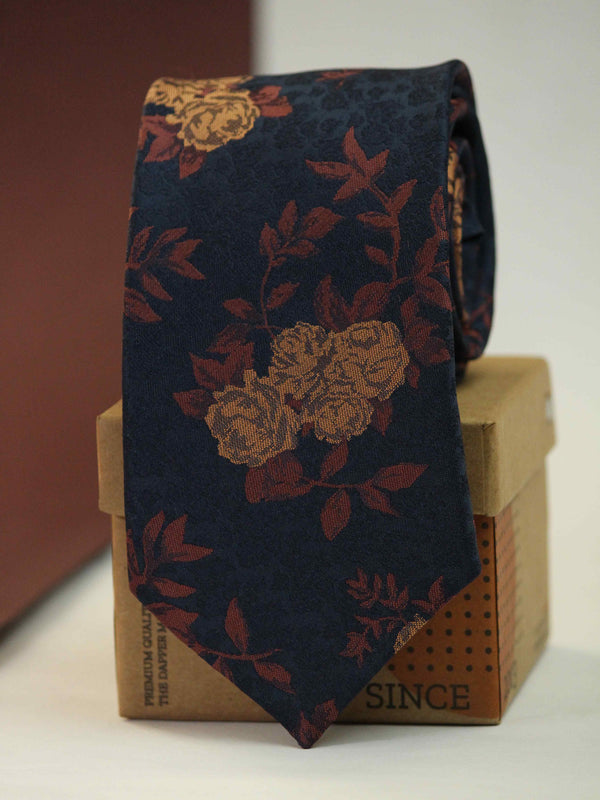 Multicolor Floral Woven Necktie