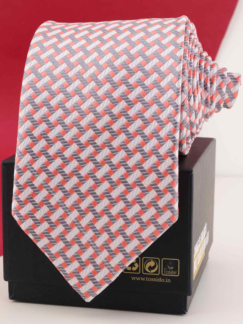 Multicolor Geometric Woven Necktie