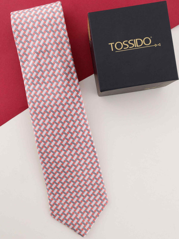 Multicolor Geometric Woven Necktie