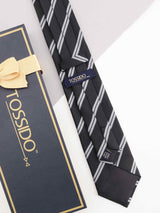 Black Stripe Woven Necktie