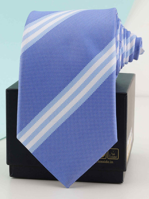 Blue Stripe Woven Necktie