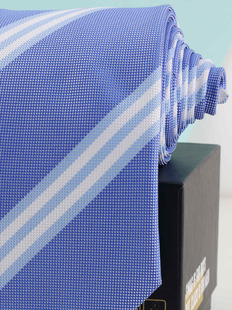 Blue Stripe Woven Necktie