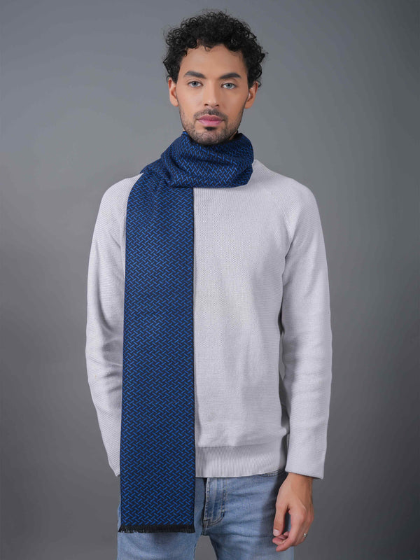 Blue Geometric Muffler