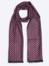 Grey & Maroon Stripe Muffler