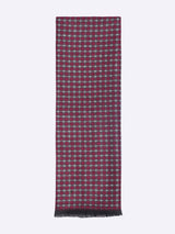 Maroon Check Muffler