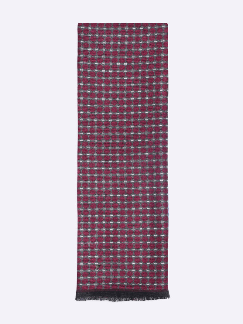 Maroon Check Muffler