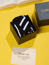 Black Abstract Lines Socks