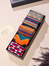Sunset & Wave Art Socks – Pack of 5