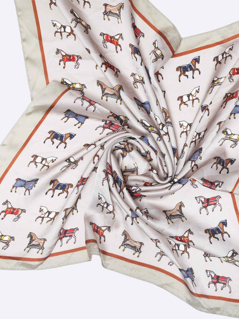 Light Brown Horse Print Men’s Neckerchief