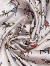 Light Brown Horse Print Men’s Neckerchief