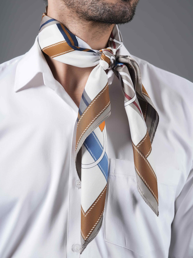 Brown Belt Print Neckerchief