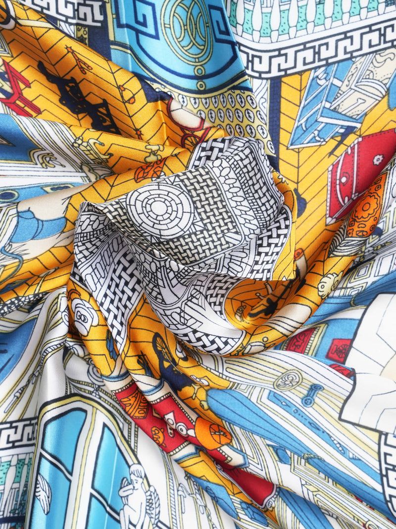 Blue City Print Neckerchief