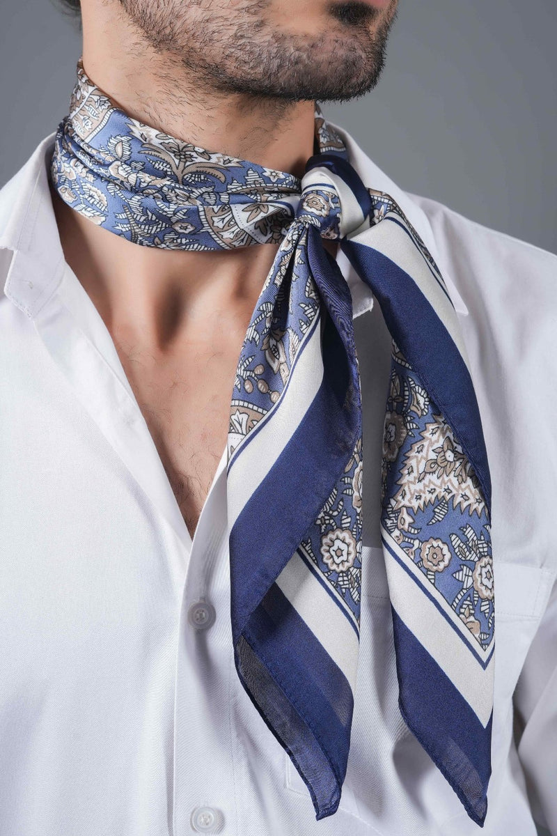 Blue Paisley Neckerchief