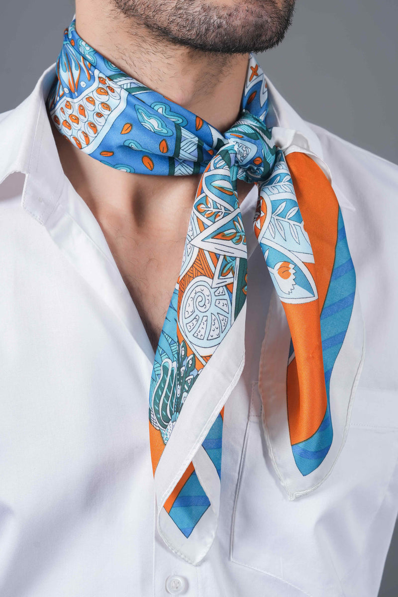 Blue Paisley Neckerchief