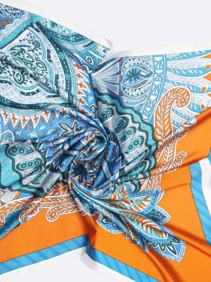 Blue Paisley Neckerchief