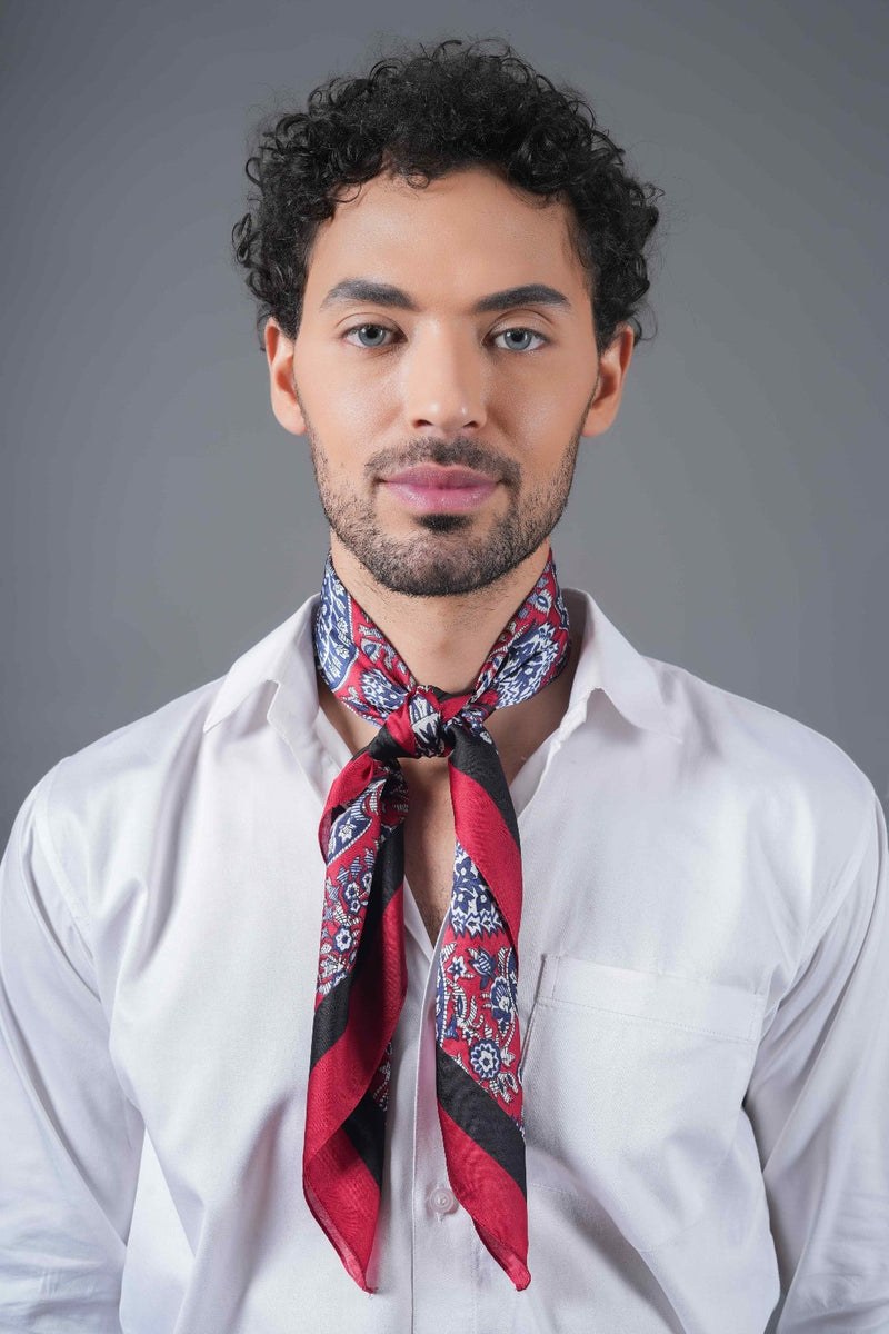 Maroon Paisley Neckerchief