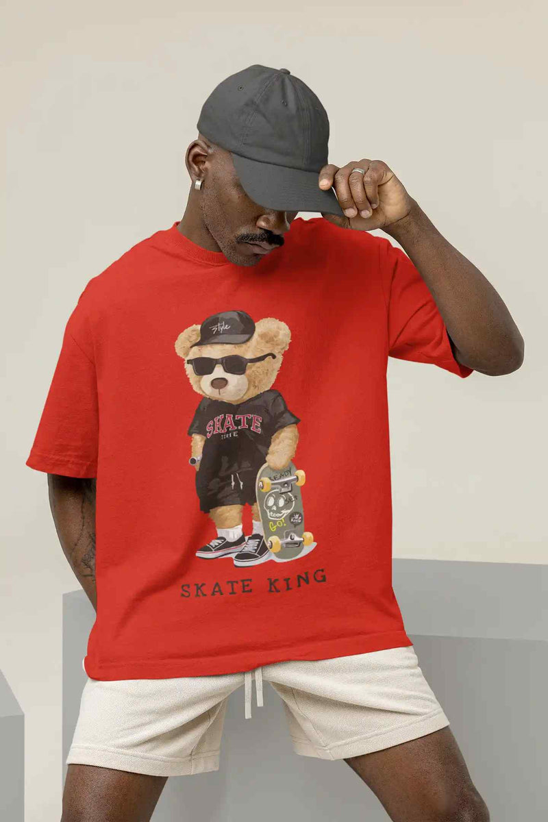 Teddy Skate King: Street Style Oversized Tee