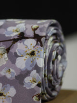 Purple Floral Printed Necktie