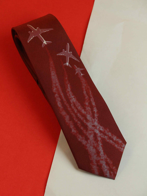 Maroon Novelty Printed Necktie