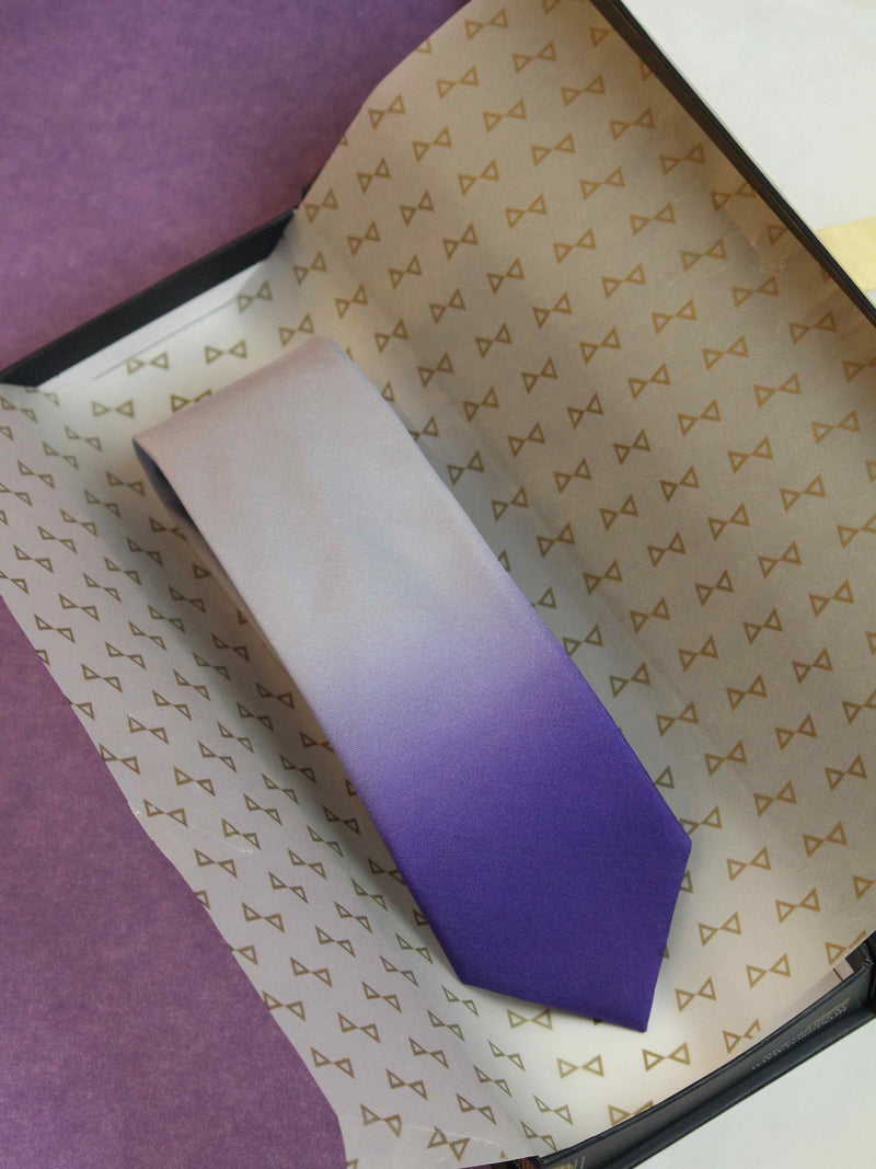 Purple Abstract Printed Necktie