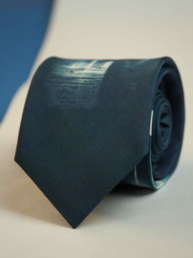  Blue Novelty Printed Necktie
