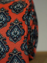 Orange Geometric Printed Necktie