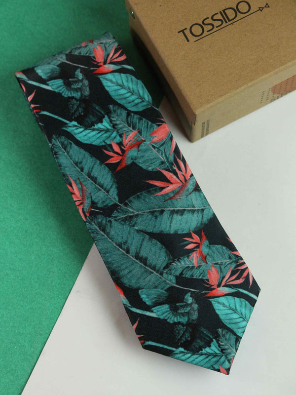 Multicolor Floral Printed Necktie