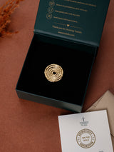Gold Spiral Disc Adjustable Ring