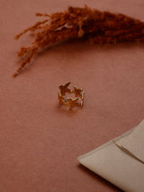 Gold Twin Starfish Adjustable Ring