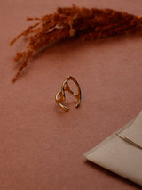 Gold Molten Branch Adjustable Ring