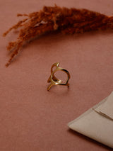 Gold Molten Branch Adjustable Ring